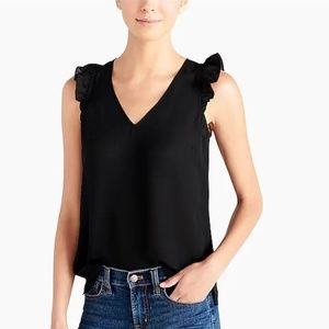 J. Crew~Sleeveless Ruffle Top
